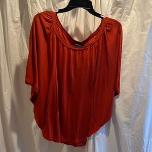 Burnt orange full drape sleeve shirt